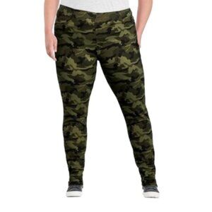 Jordache Green Camouflage Stretch Jean Leggings